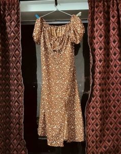 Rust Coloured Empire Fit Dress