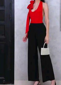 Chic Red bow tie top