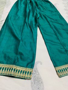 Green Embroidered Kurta Set