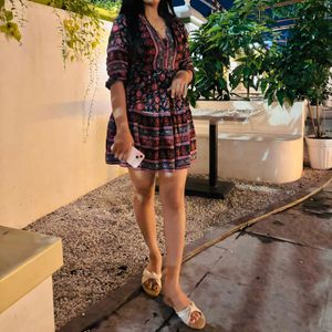 Floral Print Mini Dress