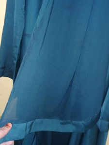 Teal Abaya Front Open