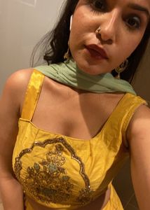 Yellow Lehenga Choli With Shrug
