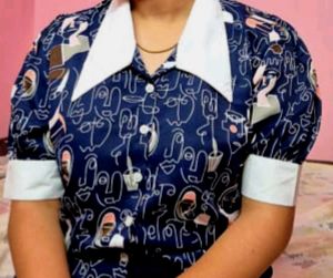 Abstract Print Crop Top