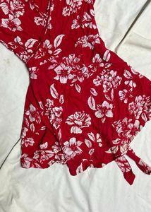 Red Wrap Up Beach Dress ❤️‍🔥🫶🏼