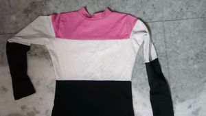 Pink White Black Three Colours Dress 👗