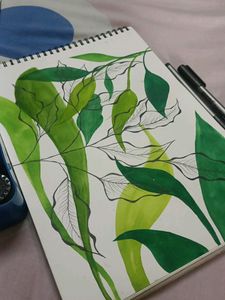Leaves Aesthetic Painting