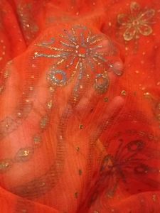 Saree Georgette Orange