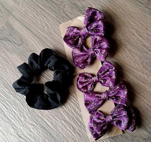 Hair Bows & Scrunchie Set