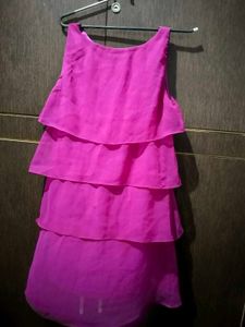Purple Ruffle Layered Dress