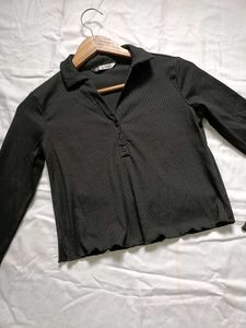 Black Collared Top