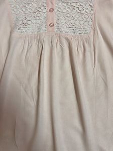 Baby Pink Lace Detail Top