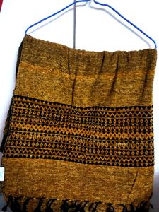 Mustard Colour Velvet Stole