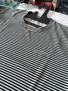 Striped sweat T-shirt