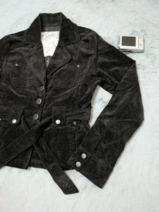 Velvet Belted Jacket