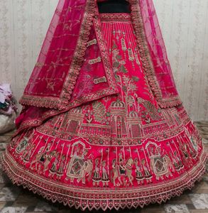 Elegant Pink Bridal Lehenga Choli
