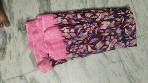 Floral Saree with Pink Border
