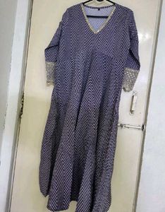 Purple Anarkali Set