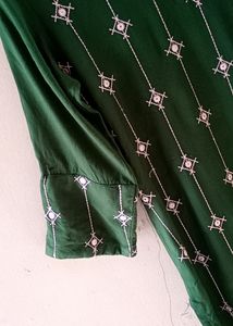 Libas Embroidery Green Kurta For Daily Wear