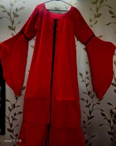 Triple Layer Red Maxi Dress