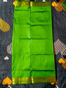 Pure Georgette Saree With Blouse, Green