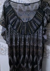 New Feeling Embellished Tunic Top