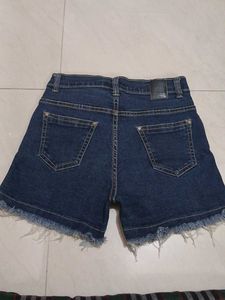 Blue High-waisted Denim Shorts- Size M