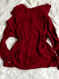 Vintage Korean Top with Pearl Detailings❤️