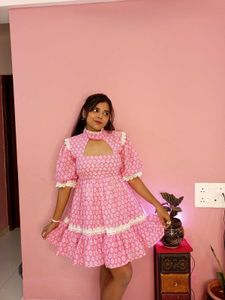 Ruffled Mini Dress &amp; Pink Cotton Dres