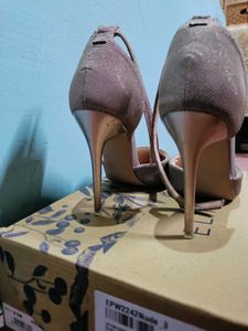 Beige Glitter Heels