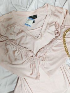 ✨Light Blush Pink Satin-Finish Top