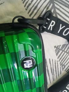 Green Checkered Sling Bag