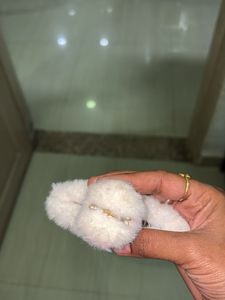 Fluffy White Hair Clip