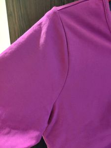 Koovs Pink Color Full Sleeve Crop To