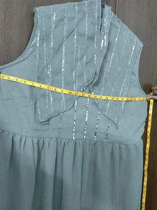 Plus Size Grey Colour Party Dress