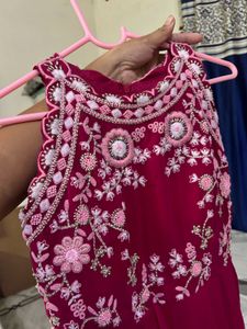 Pink Embroidered Gown