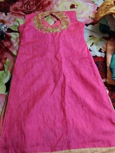 Party Wear Kurti With Embroidery Front And Back