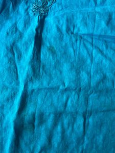 Blue chikankari short kurta