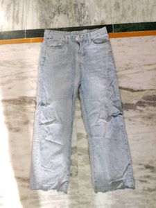 Ice Blue Straight Denim.