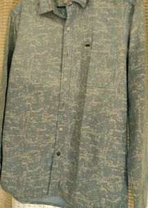 Lee Blue Printed Shirt - Size M