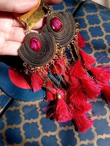 Tassel Drop Earrings/ very light weight/easy to we