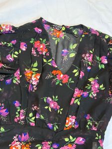 Black Floral Top