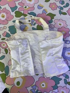 White corset top