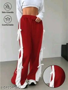 Stylish Red &amp; White Track Pants