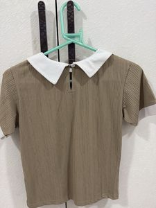 Cute Collared Top
