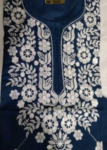 Yellow Embroidered Kurti