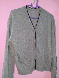 Grey Cardigan Sweater