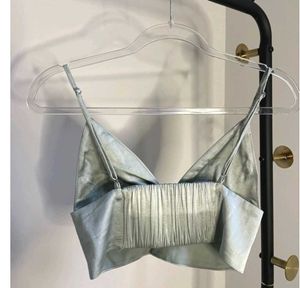 Zara Satin Tank Crop Top