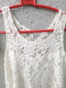 Off White Lace Top S