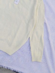 🫧Men&#39;s Cream Knit Pullover Sweater🫧