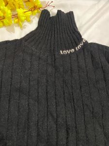 Stylish Black Knit Dress